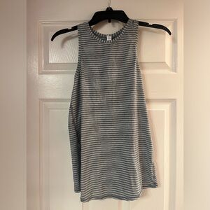 Lululemon Size 4 Grey and White Striped Tank!